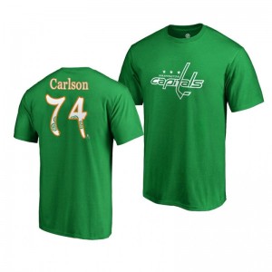 John Carlson Capitals 2019 St. Patrick's Day green Forever Lucky Fanatics T-Shirt - Sale