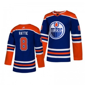 Ty Rattie Oilers Royal Adidas Authentic Player Alternate Jersey - Sale