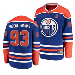 Ryan Nugent-Hopkins Oilers Royal Fanatics Breakaway Player Alternate Jersey - Sale