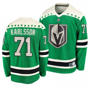 Golden Knights William Karlsson 2020 St. Patrick's Day Replica Player Green Jersey - Sale