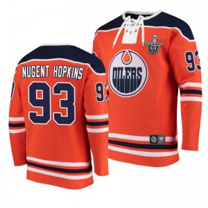 2020 Stanley Cup Playoffs Oilers Ryan Nugent-Hopkins Jersey Hoodie Orange - Sale