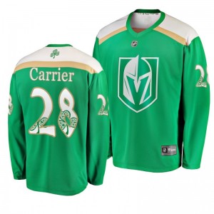 Golden Knights William Carrier 2019 St. Patrick's Day Replica Fanatics Branded Jersey Green - Sale