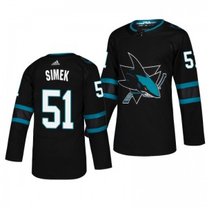 Radim Simek Sharks Stealth Authentic Pro Alternate Black Jersey - Sale