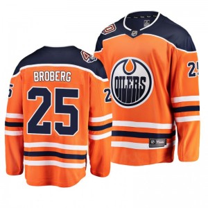 Oilers 2019 NHL Draft Philip Broberg Breakaway Player Orange Jersey - Sale