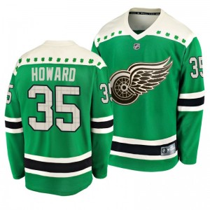 Red Wings Jimmy Howard 2020 St. Patrick's Day Replica Player Green Jersey - Sale