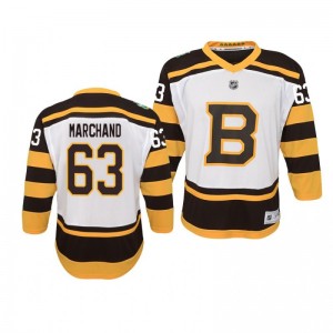 Bruins Brad Marchand 2019 Winter Classic White Youth Jersey - Sale