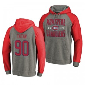 Tomas Tatar Canadiens Timeless Collection Ash Antique Stack Hoodie - Sale