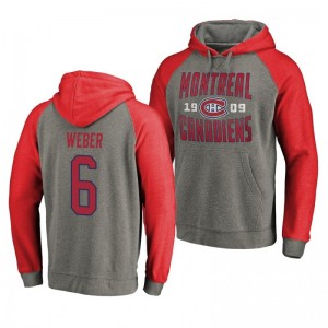 Shea Weber Canadiens Timeless Collection Ash Antique Stack Hoodie - Sale
