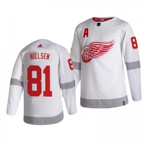 Frans Nielsen Red Wings Reverse Retro White Authentic Jersey - Sale