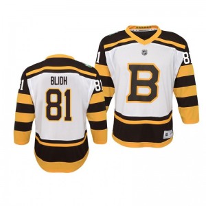 Bruins Anton Blidh 2019 Winter Classic White Youth Jersey - Sale