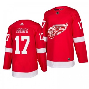 Red Wings Filip Hronek Red Home Adidas Authentic Jersey - Sale