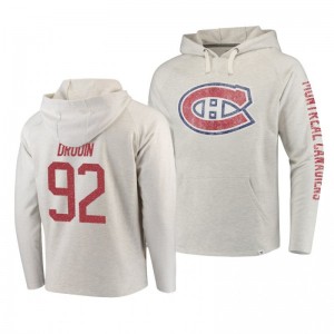 Montreal Canadiens Jonathan Drouin True Classics Cream French Terry Pullover Hoodie - Sale