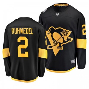 Penguins Men's Chad Ruhwedel 2019 NHL Stadium Series Coors Light Breakaway Black Jersey - Sale