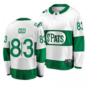 Maple Leafs Cody Ceci Toronto St. Patricks Leafs Forever Throwback Green Jersey - Sale