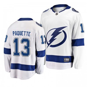 Cedric Paquette Lightning White Breakaway Away Player Jersey - Sale