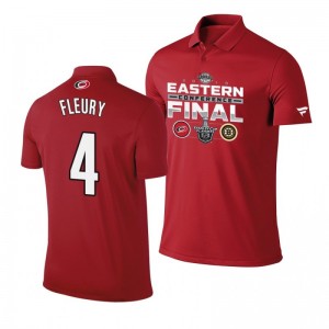 Haydn Fleury Hurricanes 2019 Stanley Cup Eastern Conference Finals Matchup Polo Shirt Red - Sale
