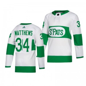 Toronto Maple Leafs Auston Matthews White St. Pats Adidas Authentic Player Jersey - Sale
