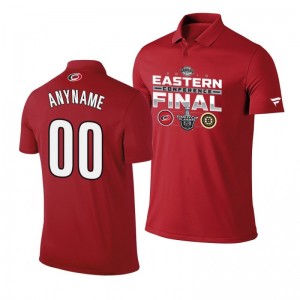 Custom Hurricanes 2019 Stanley Cup Eastern Conference Finals Matchup Polo Shirt Red - Sale