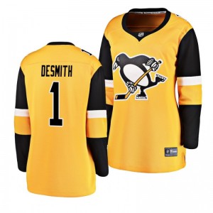 Women's Gold Penguins Casey DeSmith Breakaway Player Alternate Jersey - Sale