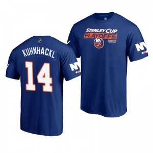 2019 Stanley Cup Playoffs New York Islanders Tom Kuhnhackl Royal Bound Body Checking T-Shirt - Sale