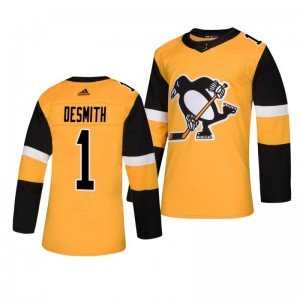 Penguins Casey DeSmith Player Adidas Authentic Gold Alternate Jersey - Sale
