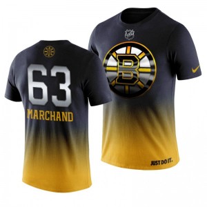Boston Bruins Yellow Midnight Mascot Brad Marchand T-shirt - Sale
