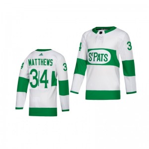 Youth Auston Matthews Toronto Maple Leafs 2019 St. Pats Authentic Player White Jersey - Sale