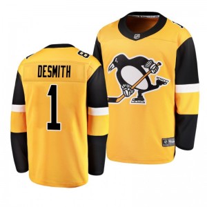 Penguins Casey DeSmith Player Breakaway Gold Alternate Jersey - Sale