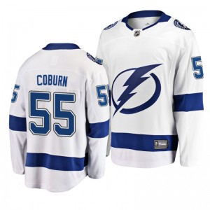 Braydon Coburn Lightning White Breakaway Away Player Jersey - Sale