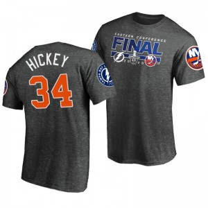 Islanders Thomas Hickey Charcoal 2020 Stanley Cup Playoffs Eastern Conference Final Bound Matchup Tee - Sale