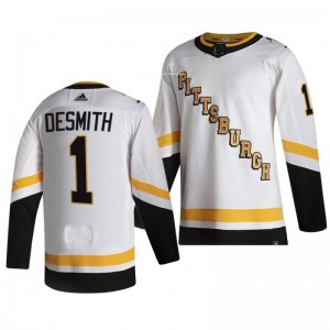 Penguins Casey DeSmith 2021 Reverse Retro White Authentic Jersey - Sale