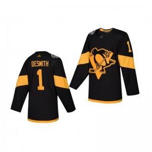 Penguins Casey DeSmith 2019 NHL Stadium Series Authentic Player Black Youth Jersey - Sale