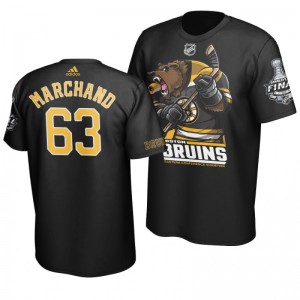 2019 Stanley Cup Final Bruins Brad Marchand Cartoon Mascot T-Shirt - Black - Sale