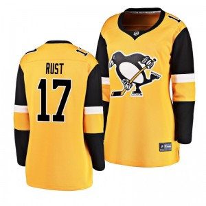 Women's Gold Penguins Bryan Rust Fanatics Breakaway Player Alternate Jersey - Sale