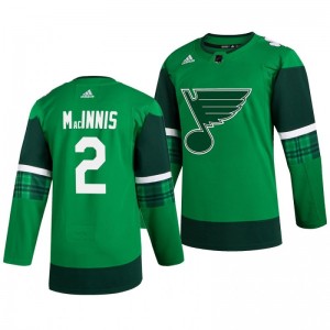 Blues Al MacInnis 2020 St. Patrick's Day Authentic Player Green Jersey - Sale