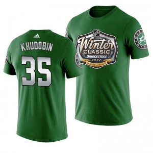 Anton Khudobin Stars Winter Classic Alternate Logo T-shirt Green - Sale