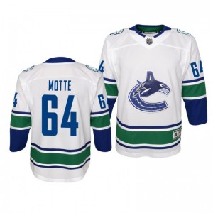 Tyler Motte Vancouver Canucks 2019-20 Premier White Away Jersey - Youth - Sale