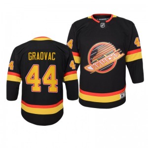 Tyler Graovac Vancouver Canucks 2019-20 Flying Skate Premier Black Throwback Jersey - Youth - Sale