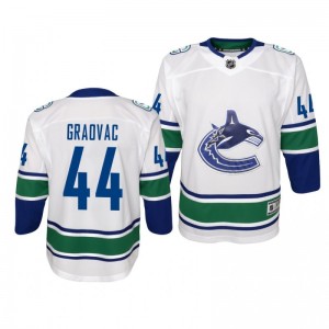 Tyler Graovac Vancouver Canucks 2019-20 Premier White Away Jersey - Youth - Sale