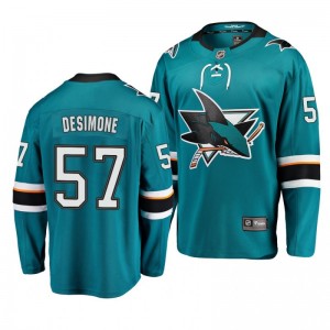 Nick DeSimone Sharks 2019 Home Breakaway Player Jersey - Teal - Sale