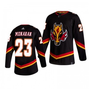 Sean Monahan Flames Reverse Retro Black Authentic Jersey - Sale