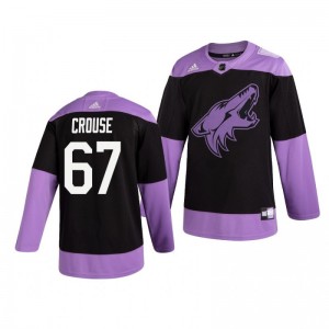 Lawson Crouse Coyotes Black Hockey Fights Cancer Practice Jersey - Sale