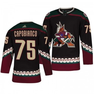 Kyle Capobianco Coyotes Authentic Throwback Alternate Black Jersey - Sale