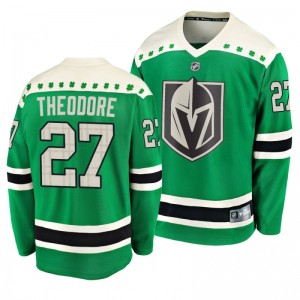 Golden Knights Shea Theodore 2020 St. Patrick's Day Replica Player Green Jersey - Sale