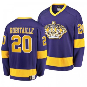 Heritage Throwback Premier Retired Kings Luc Robitaille Purple Jersey - Sale