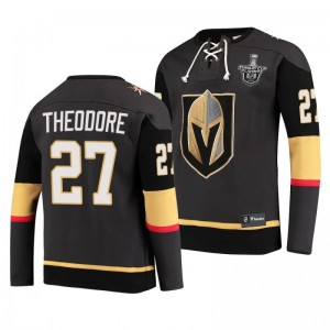 2020 Stanley Cup Playoffs Golden Knights Shea Theodore Jersey Hoodie Black - Sale