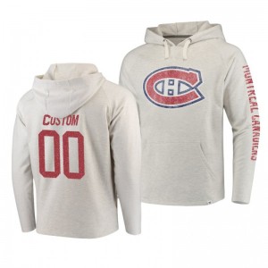 Montreal Canadiens Custom True Classics Cream French Terry Pullover Hoodie - Sale