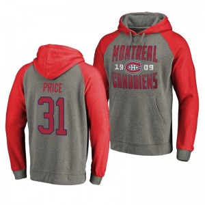 Carey Price Canadiens Timeless Collection Ash Antique Stack Hoodie - Sale