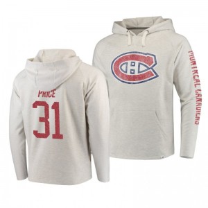 Montreal Canadiens Carey Price True Classics Cream French Terry Pullover Hoodie - Sale