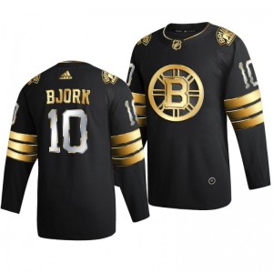 Bruins Anders Bjork Black 2021 Golden Edition Limited Authentic Jersey - Sale